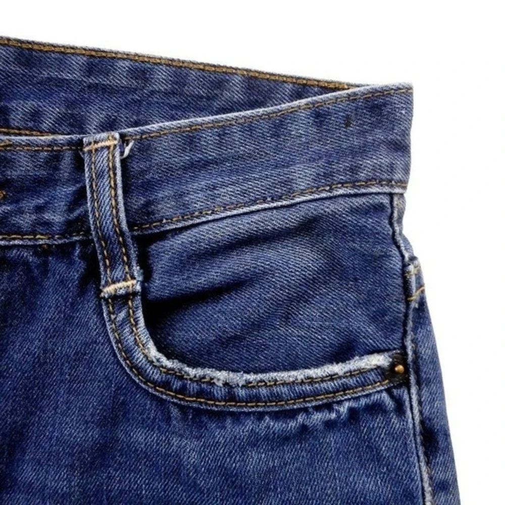 Buffalo‎ David Bitton Jeans Girls 14 Blue Denim Straight Leg Zip Distressed